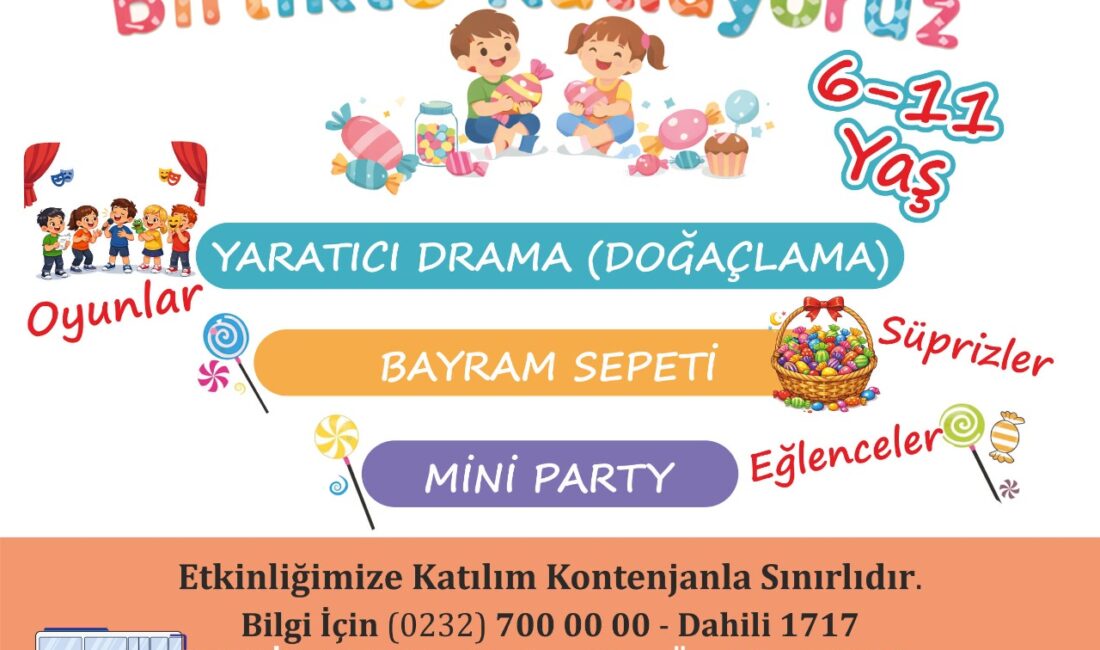 Menderes'te çocuklara özel dev bayram kutlaması! İlkay Çiçek liderliğinde yaratıcı