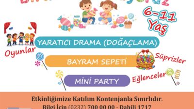 Menderes'te çocuklara özel dev bayram kutlaması! İlkay Çiçek liderliğinde yaratıcı