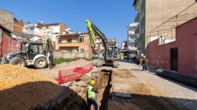Ödemiş altyapı yatırımları hız kesmiyor! İZSU'nun %90 tamamladığı yağmur suyu