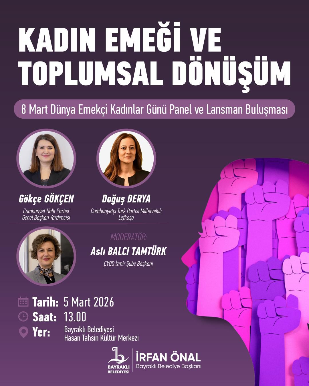 Bayraklı Belediyesi 8 Mart'ta yeni eşitlik planını ve kadın kooperatifi