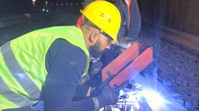 Evka 3 ve Ege Üniversitesi arasındaki 576 metrelik ray değişimi