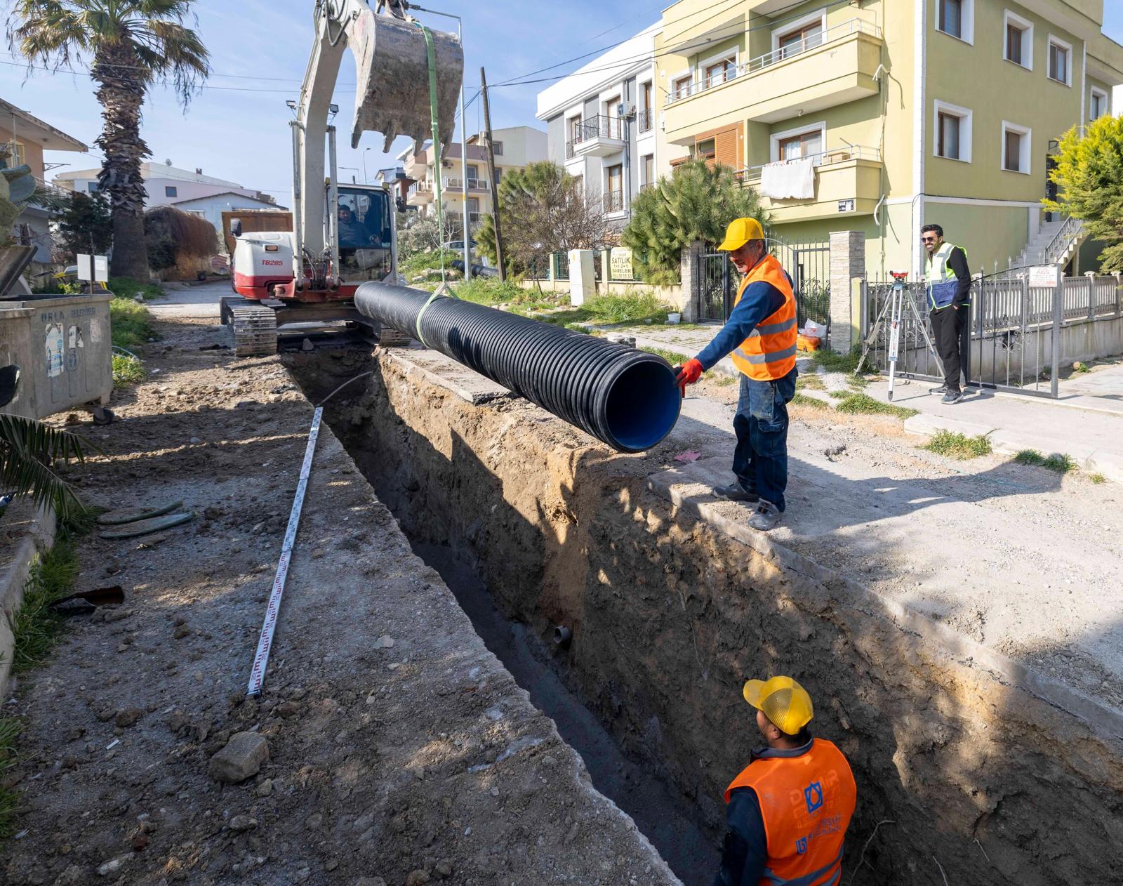 Urla altyapı hamlesiyle taşkınlar tarih oluyor; İZSU 160 milyonluk yatırımla