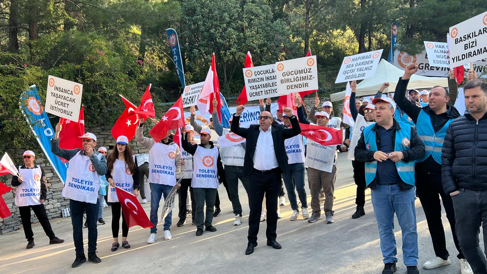 Bodrum Hapimag Otel kapısına o yazı asıldı Grev başladı