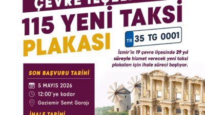 İzmir taksi ihalesi ile 115 yeni plaka geliyor! 19 çevre