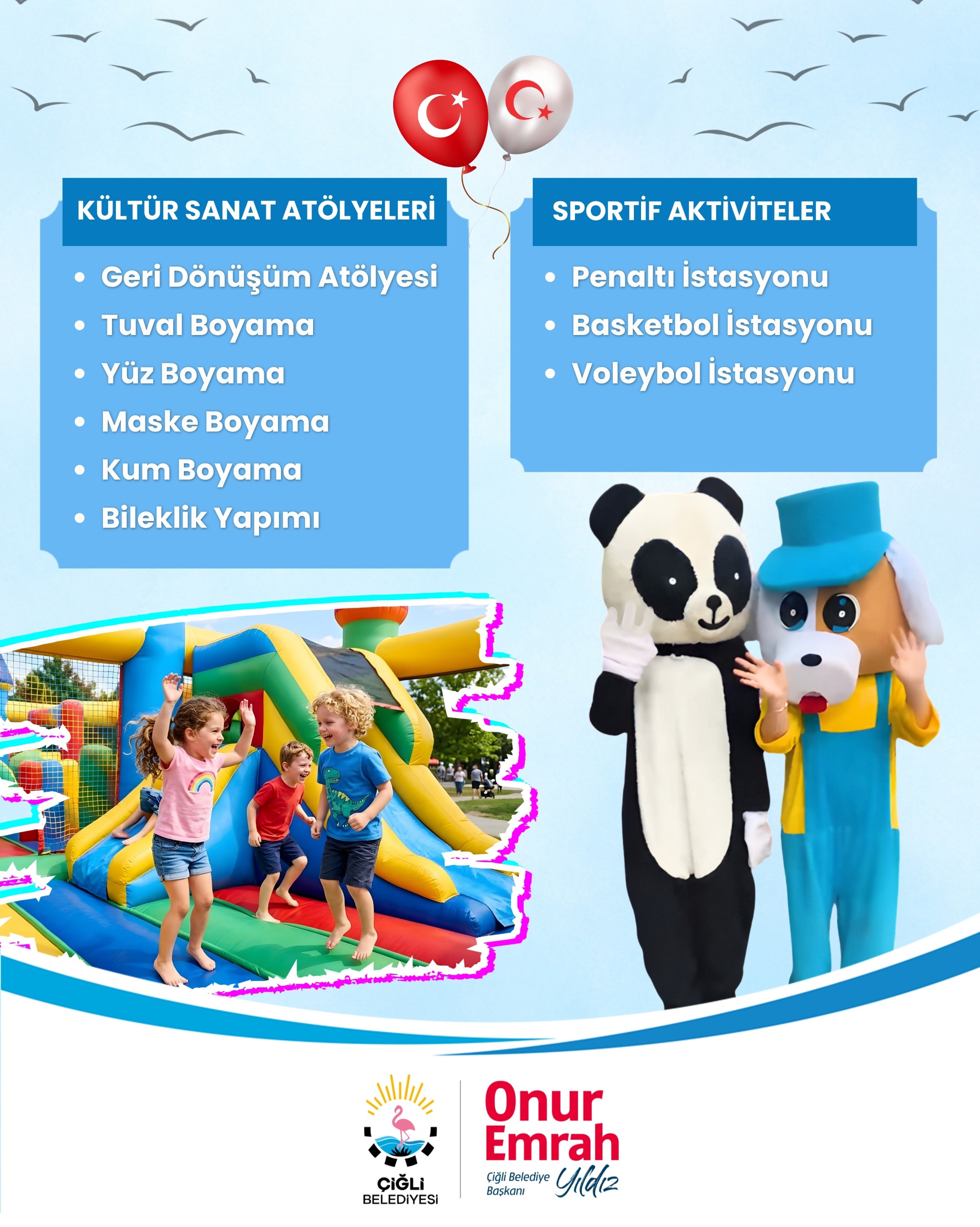 Çiğli Belediyesi 23 Nisan Çocuk Şenliği Atatürk Stadı etkinlik alanı görseli