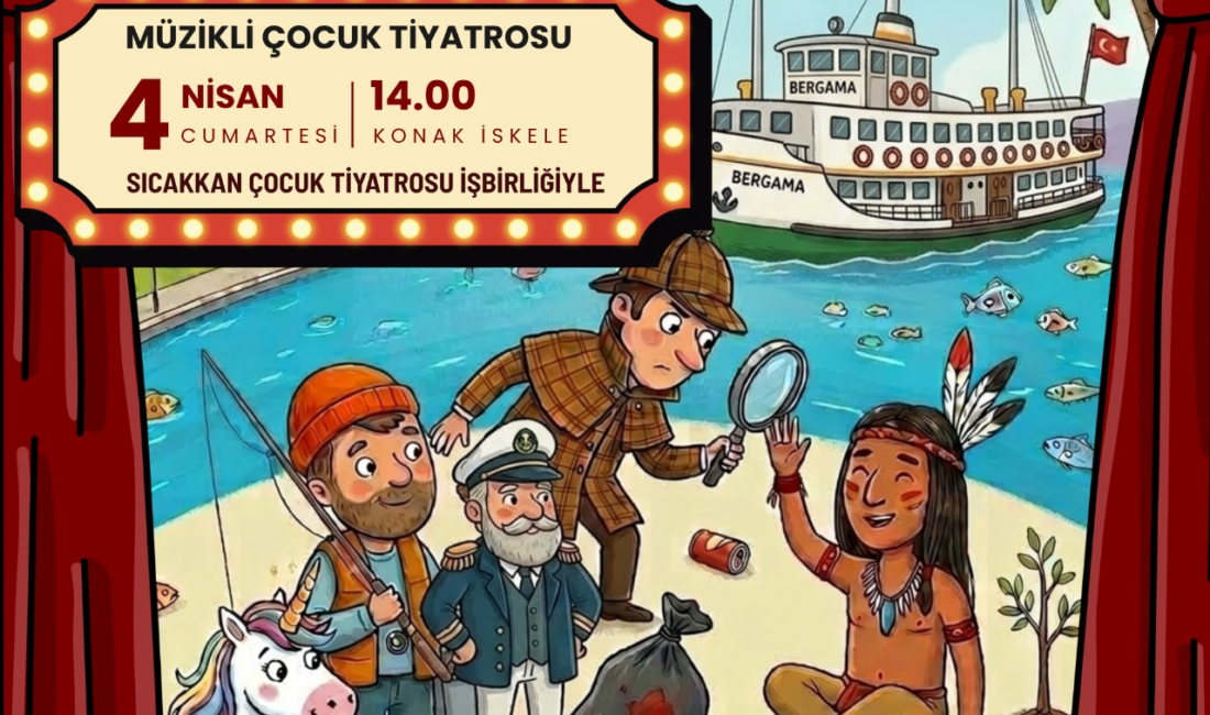 Tarihi Bergama Vapuru’nda gizemli yolculuk başlıyor Bergama Vapuru’nda Körfez Dedektifleri ile çocuklar çevre bilinci kazanıyor. Biletler