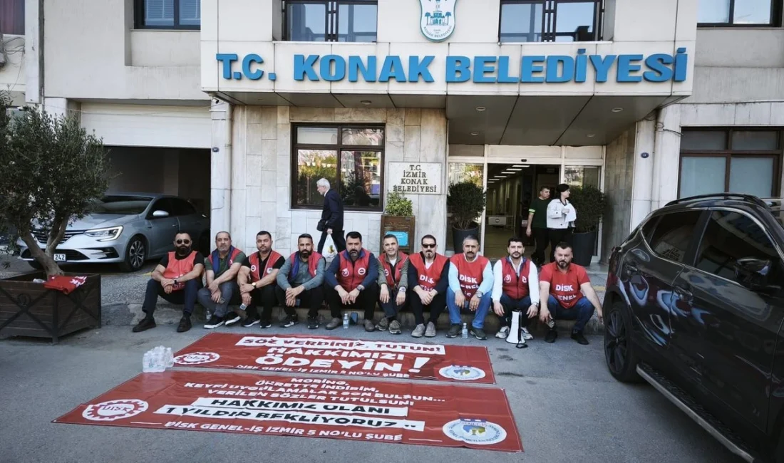 Konak Belediyesi işçileri, ödenmeyen TİS farkları ve mesai ücretleri için