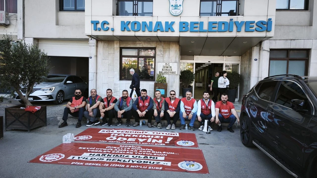 Konak Belediyesi işçileri, ödenmeyen TİS farkları ve mesai ücretleri için