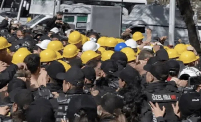 Ankara'da yürümek isteyen madencilere biber gazlı müdahale yapıldı; şirket ücretlerin