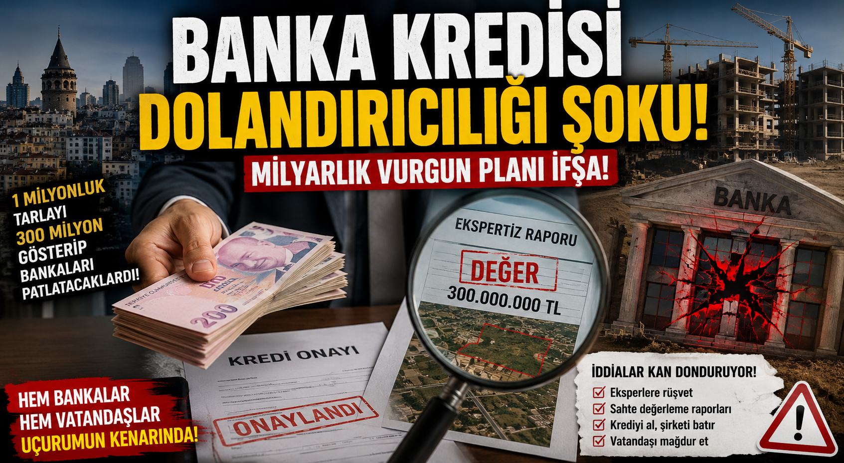 Banka kredisi dolandırıcılığı alarmı! İzmirli inşaat firmalarının değersiz arsaları 300