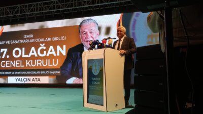 Tuncay Özkan esnaf kongresinde konuştu: "İzmir'de esnafı korumak, mahalleyi ve