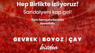 Balçova'da milli maç coşkusu dev ekrana taşınıyor. Boyozlu, gevrekli şöleni