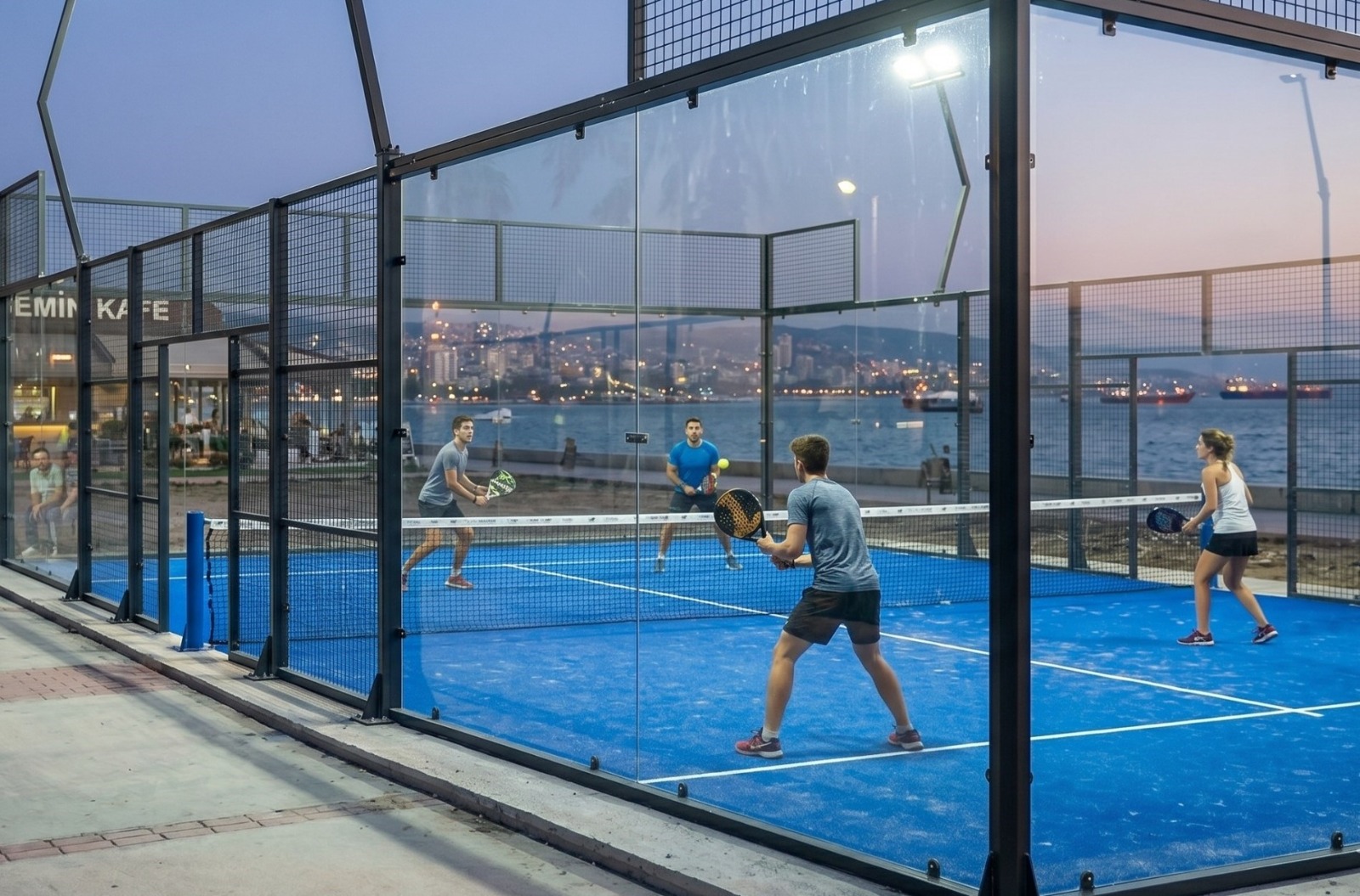 Bostanlı Sahili’ne iki yeni padel kortu geliyor. İzmir’de spor yatırımlarının