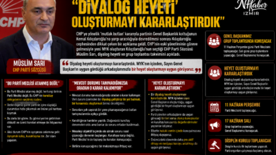 CHP'de Kılıçdaroğlu'nun Sözcüsü Müslim Sarı, krizin çözümü için diyalog heyeti