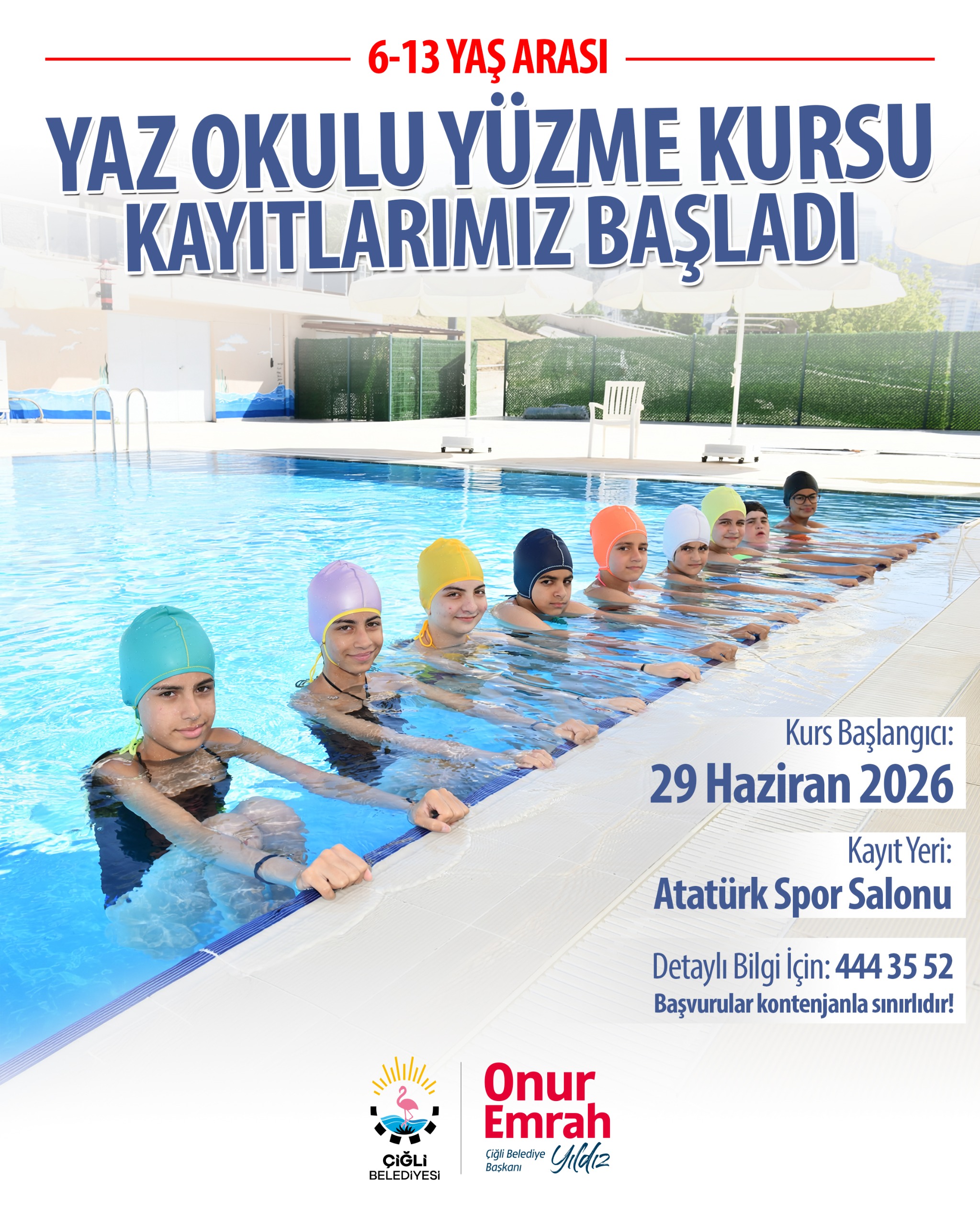Çiğli Yaz Kursları başladı! Yüzme, karakalem, diksiyon ve hobi kurslarına