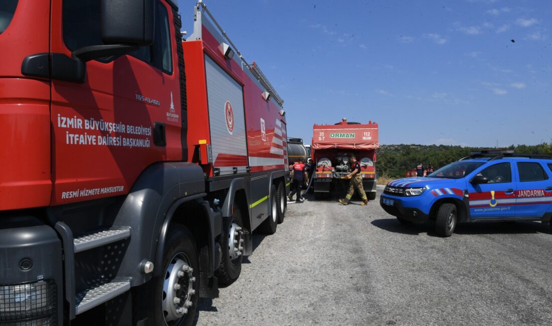 İzmir Urla yangın ekiplerini alarma geçirdi; Balıklıova'daki alevler evlere ulaşmadan