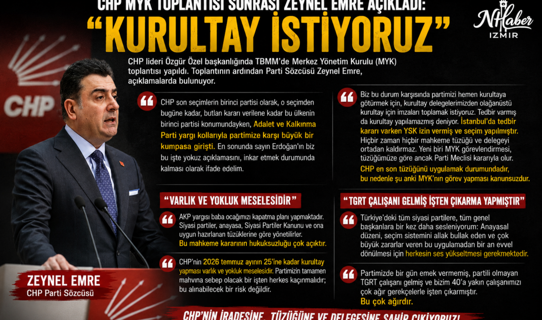 CHP Sözcüsü Zeynel Emre, MYK toplantısı sonrası zehir zemberek açıklamalarda